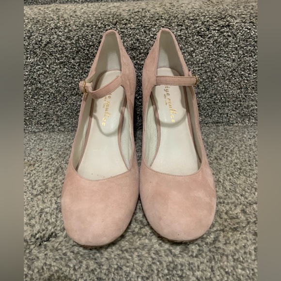 Bettye Muller Pink Suede Jeweled Heels - Picture 6 of 12